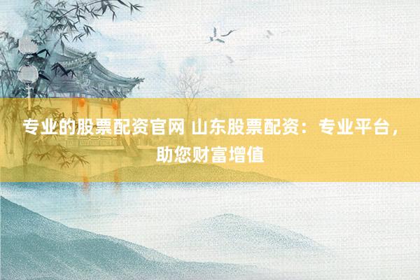 专业的股票配资官网 山东股票配资：专业平台，助您财富增值