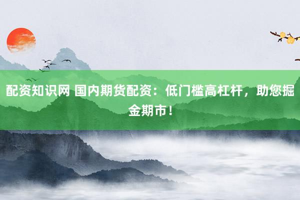 配资知识网 国内期货配资：低门槛高杠杆，助您掘金期市！