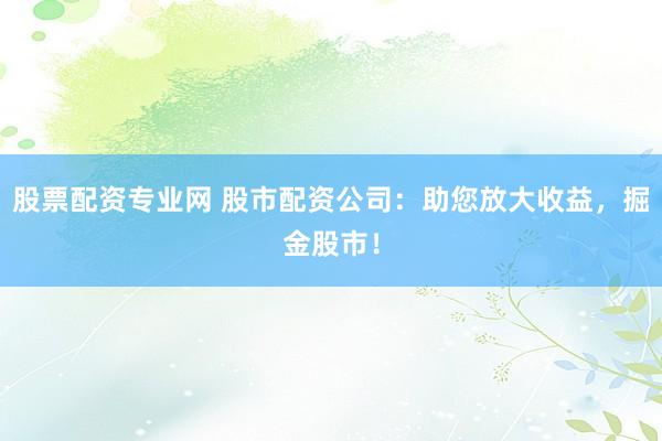 股票配资专业网 股市配资公司：助您放大收益，掘金股市！